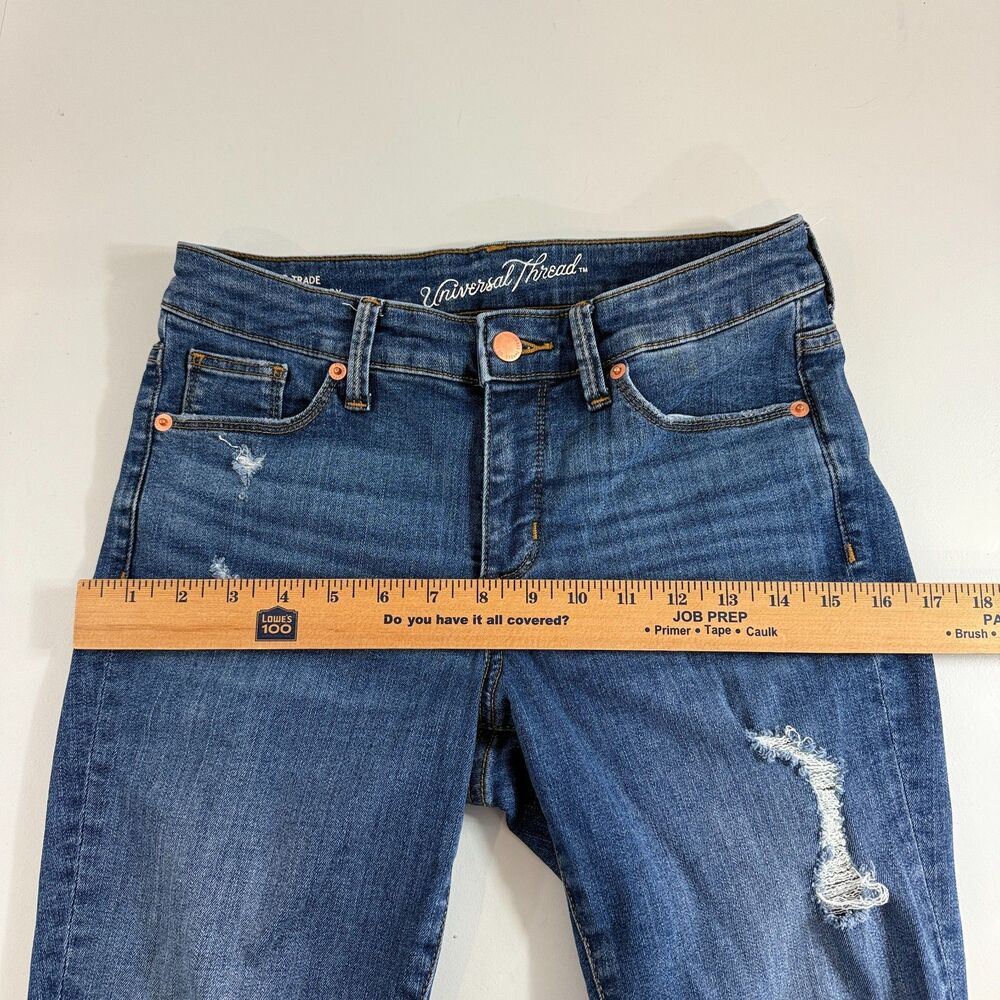 Universal Thread Women's Mid Rise Skinny Jeans Distressed Size 2 / 26 R - Picture 9 of 12